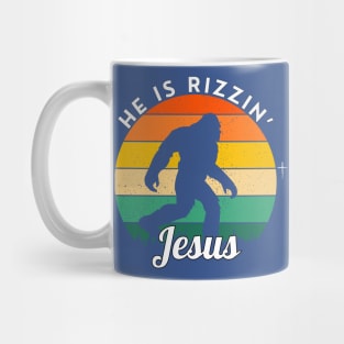 HE IS RIZZIN BIG YETTI JESUS Mug